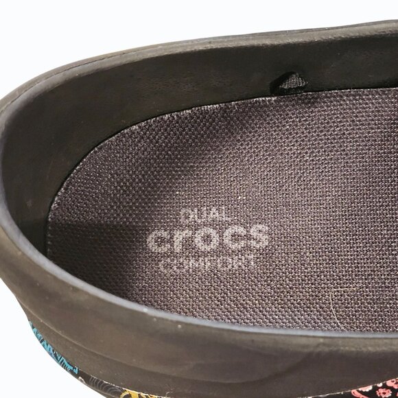 Crocs Dual Comfort Neria Pro II Paisley Print Women’s Nurse Clogs Sz. 9 Non-slip - Picture 8 of 14